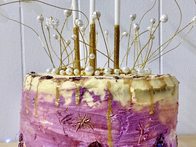 fairy cake layered with buttercream