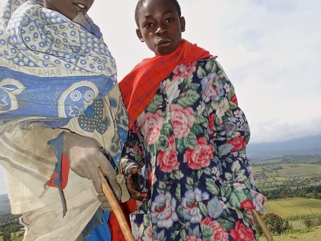 young maasai herder in Tanzania