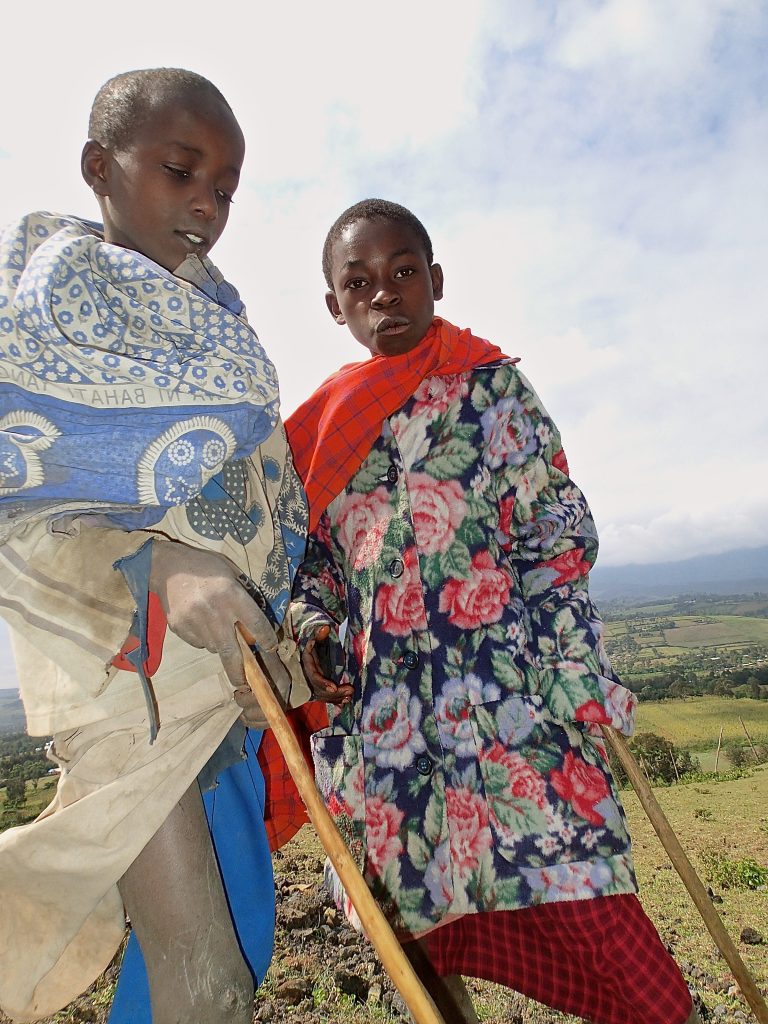 young maasai herder in Tanzania